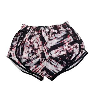 Calvin Klein Women's Black and White Patterned Athletic Shorts